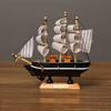 Art Deco Wooden Sailboat Model Thanksgiving Decorative Ship Replica, Collectible Handcrafted Nautical Tabletop Display, Gift for Sea Lovers