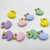 10Pcs Duck Beads Cartoon Animal Beads Colorful Duck Shaped Beads Focal Beads for Pen Flat Loose Spacer Beads for Keychain Making Jewelry DIY
