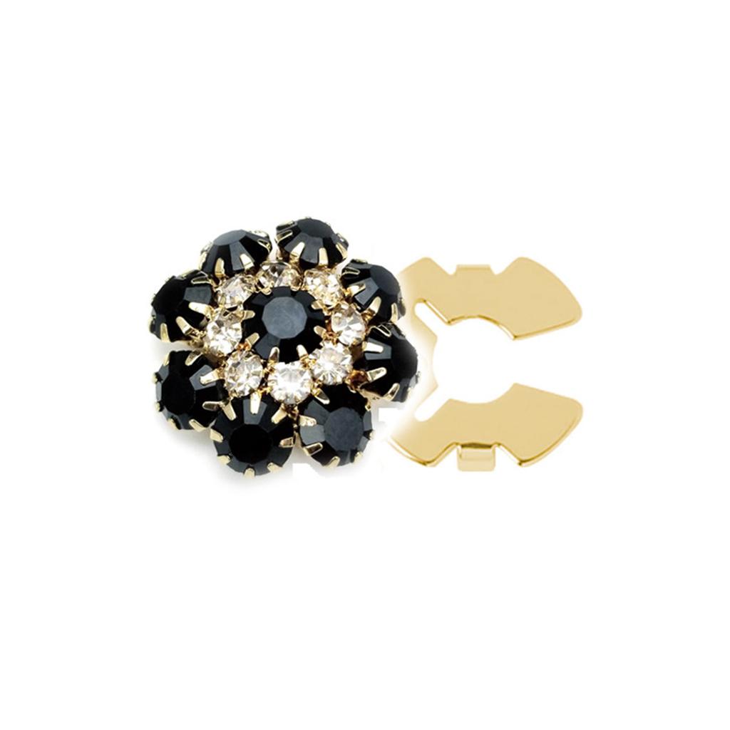 Rhinestone Button Cover Decorative Button Embellishment Button Flower Button Cover for Jewelry Craft Decoration