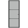 VidaXL Interior Door 83x201.5 Cm Black Frosted Glass and Aluminum 350553