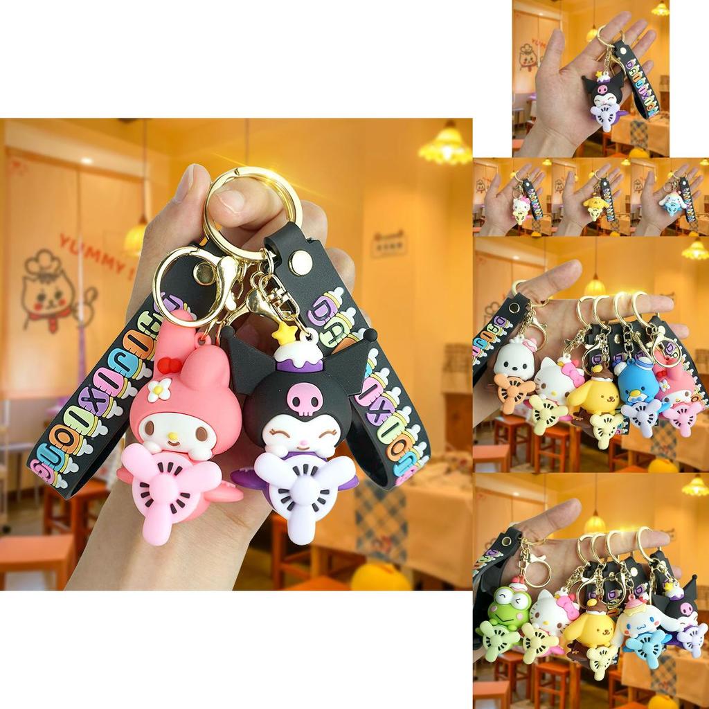 Cute Sanrio Plane Keychain Charming Cartoon Accessory For Keyring And Bag Decoration