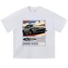 Vintage Comic Racing Car Print Washed Distressed Cotton Tee Loose Fit Drop Shoulder Short Sleeve Mens T-Shirt