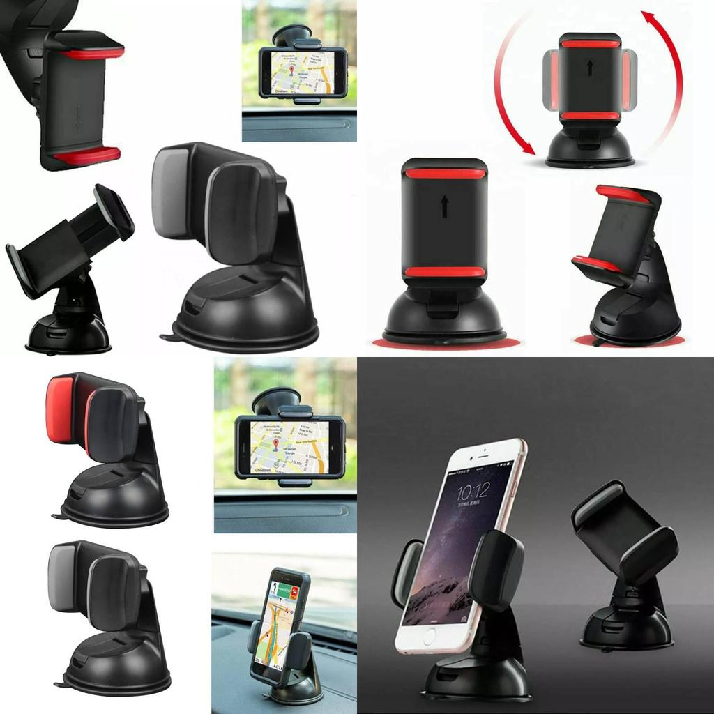 Universelle Autohalterung für Handy mit Saugnapf und 360 Grad drehbarem Gel-Fuß zur Navigation