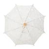 In Stock Handmade Lace Umbrella Silk Cloth Lace Flower Embroidery Parasol Wedding Bride Photography Umbrella White Beige Color