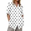 Women's V-neck 3/4 Sleeve Printed Cardigan