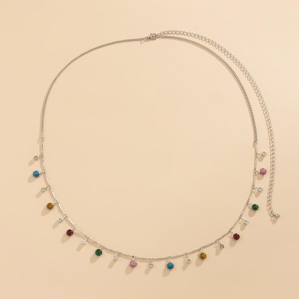 Body Jewelry Sexy Inspirational Colorful Charm Belly Chain Diamond Star Waist Chain for Women