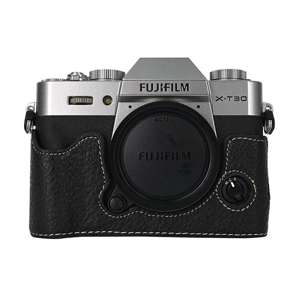 XT30 PU Leder Kamera Halbtasche Für Fujifilm XT30 XT30II XT20 XT10 Fuji X-T30 II X-T20 X-T10 Bodenöffnung Magnetabdeckung