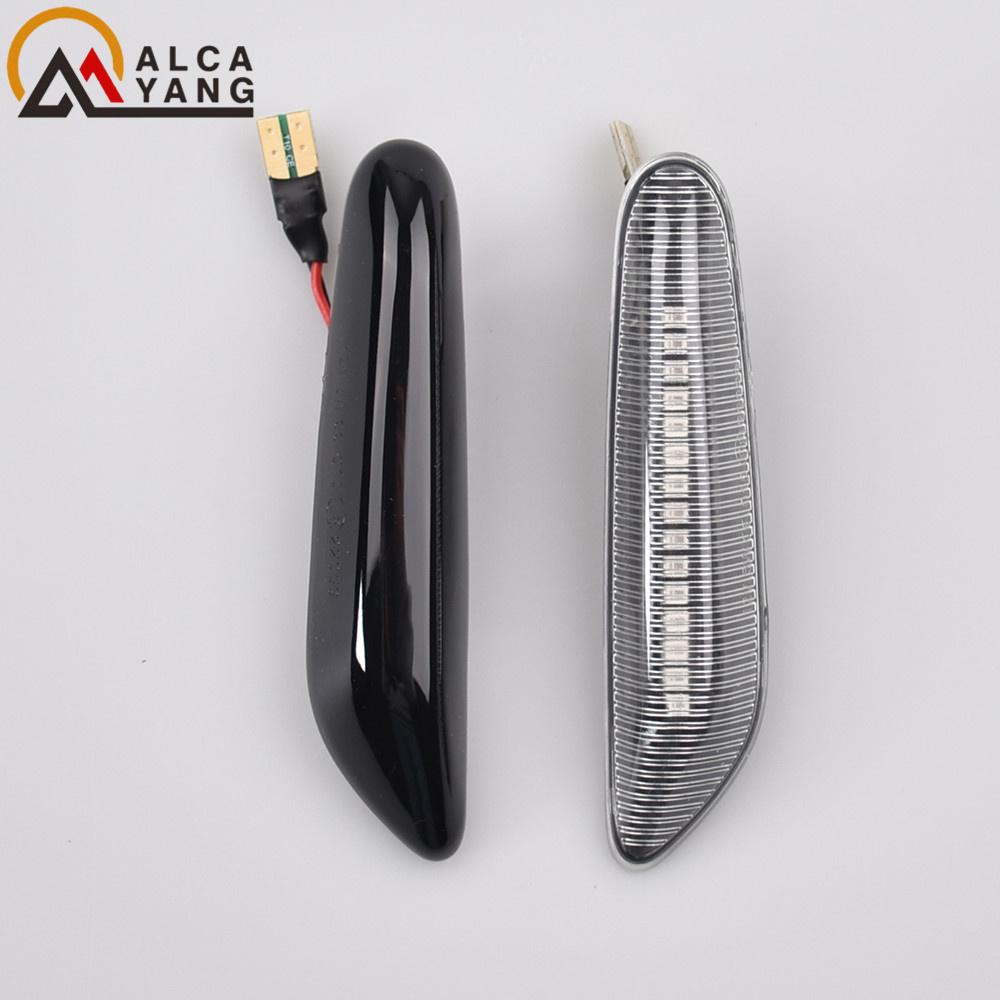 2Pcs Dynamic LED Fender Light Side Marker Lamps For BMW X5 E53 E60 E61 E81 E82 E87 E90 E91 E92 X1 E84 X3 E83 E46
