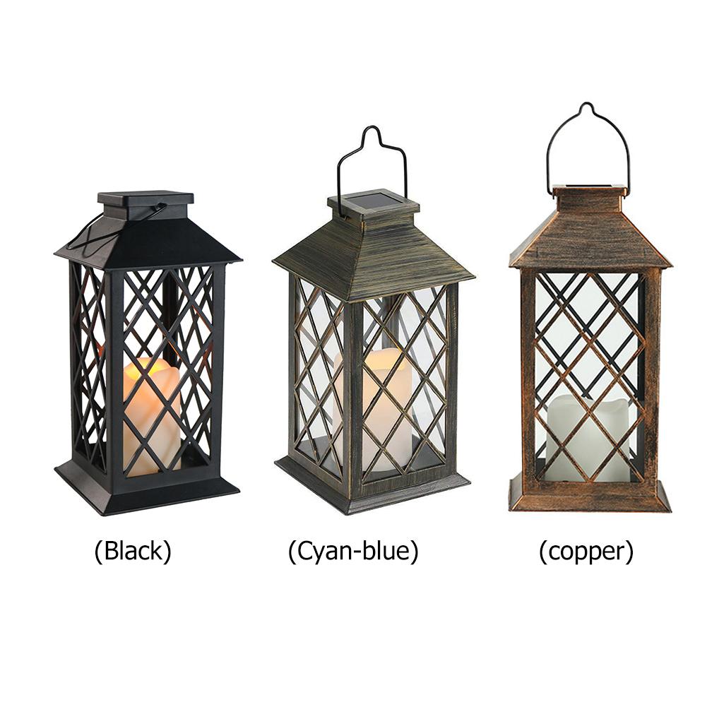 Outdoor Decoration Garden Metal Lantern Shape Solar Lights Stake Waterproof Landscape Outdoor Lights Accessories