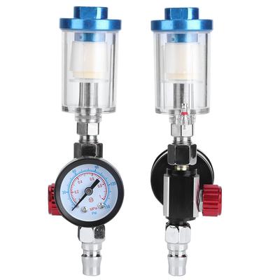 Pistola a spruzzo pneumatica Regolatore di pressione dell'aria Manometro in linea Kit separatore filtro trappola olio acqua