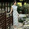 Ærmeløs national stil, ny kinesisk Suzhou lang cheongsam, forbedret ung 1011 ny kvindelig high-end følelse, daglig brug