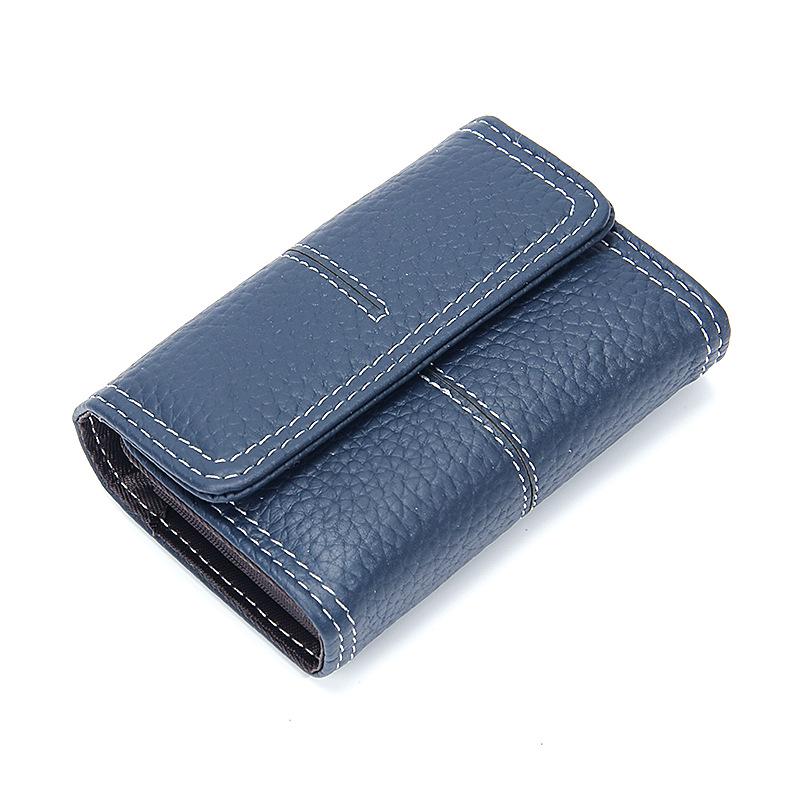 Korean-Style Cowhide Accordion Wallet: Multifunctional with Large Capacity and Multiple Card Slots