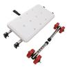 Walker Bath Seat Plate with Wheels Drainage Hole Design Adjustable Height Walker Rest Seat Bath Plate for Elderly Disabled