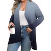 Women's Fall And Winter Fashion Casual Print Long Sleeve Mid-Length Cardigan Jacket