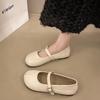 New Women's Footwear Buckle Strap Fashion Silk Women Ballet Flat Shoes Soft Female Designer Shallow Ladies Flat Mary Janes Shoes