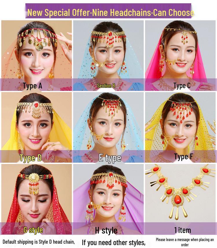 Y Belly Dance Set: Indian Dance Costume for Stage & Practice - Women's Rotating Performance Wear.