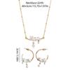 Aesthetic Pearl Pendant Necklace Animal Design Cat Neck Chain Enamel Cat Hoop Earrings  Girls