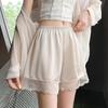 Women's Summer Lace Safety Ice Silk Leggings - Non-Curling, Loose Fit Home Shorts for Outdoor Wear