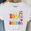 100 Days Of School T Shirt Day 100th Celebration Student Back To For Teacher Vintage Slightly Graphic Breathable Casual