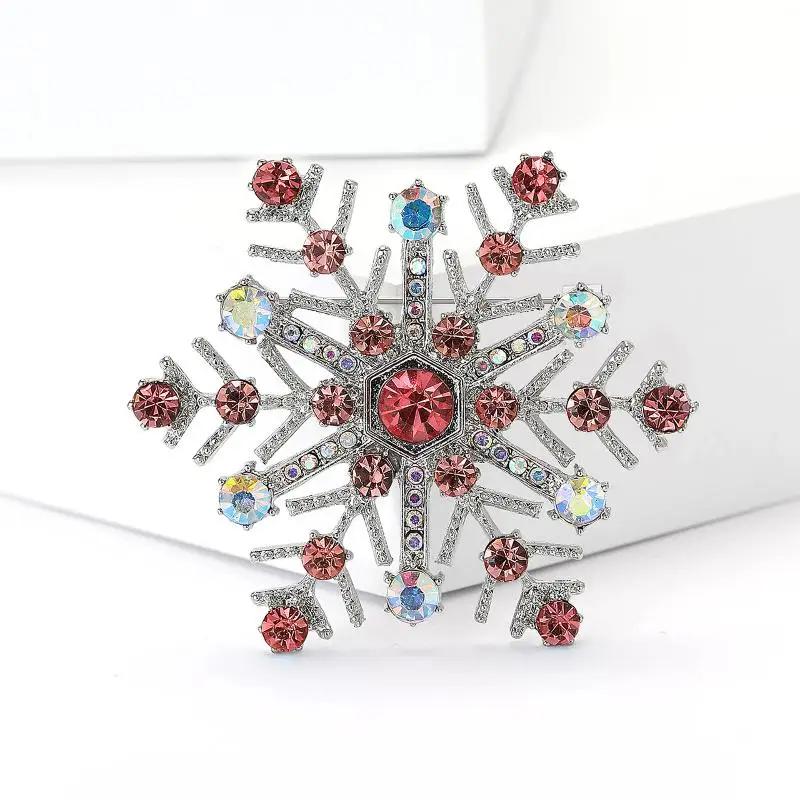 Spille a Fiocco di Neve con Strass di Lusso alla Moda per Abbigliamento da Donna Cappotto Accessori Gioielli Regali
