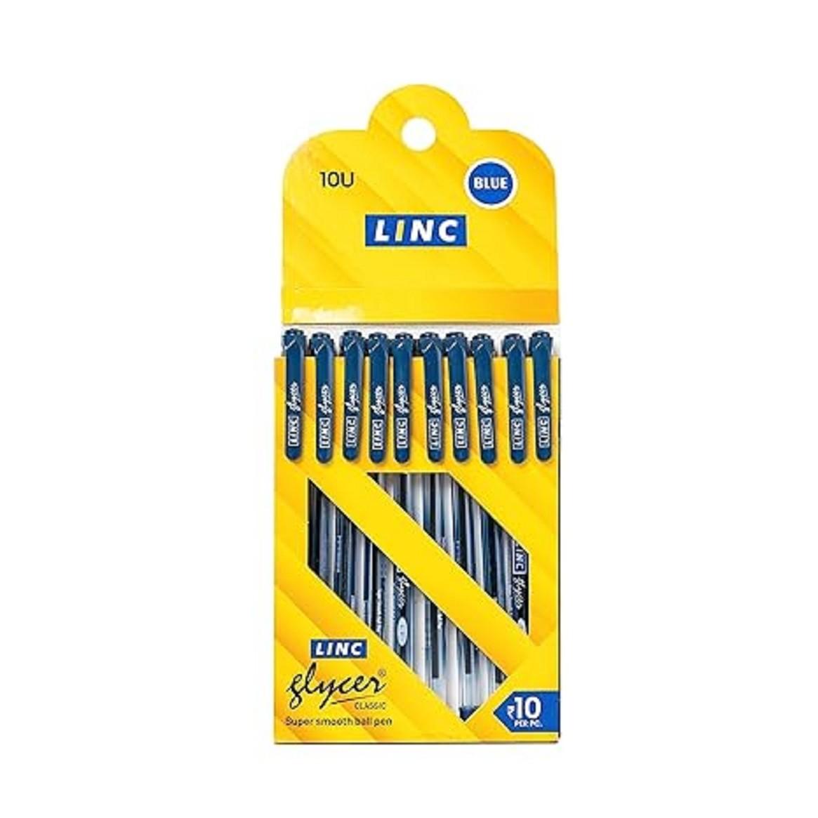 @ Linc Glycer Smooth Ball Pen Blue Ink Set of 10 UK181 50%OFF