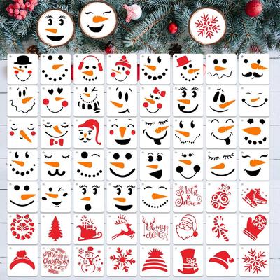 Weihnachtsdekoration, Schneemann-Zeichnung Hohlvorlage, Weihnachtsmuster, Kreisförmig, Hängend, Hohl-Zeichnungsvorlage