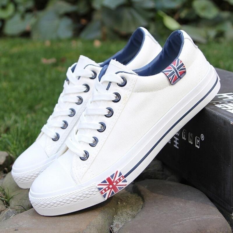 Buy Mens Fashion Sneakers Canvas Shoes White Black Blue Plus Size 3946