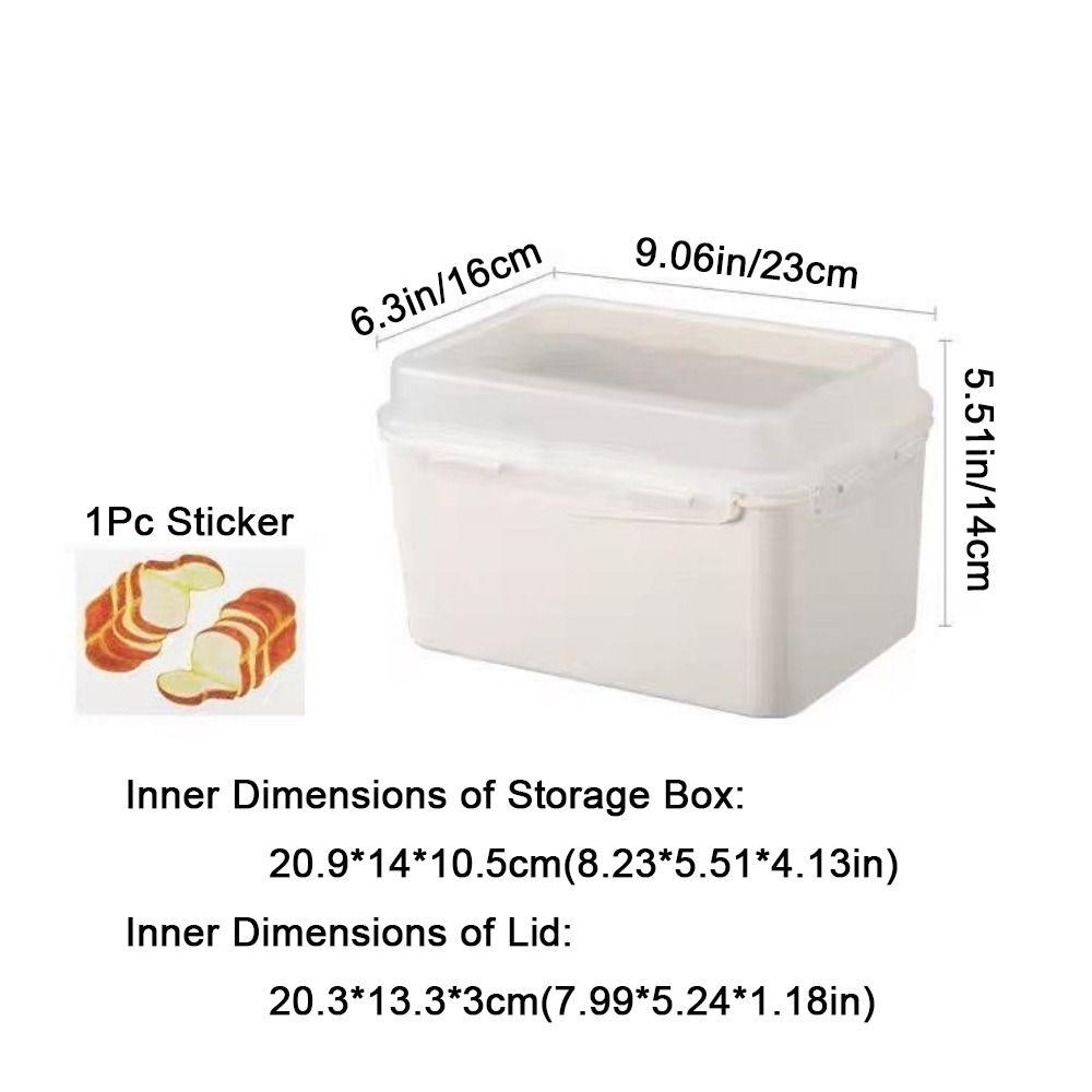 Practical Plastic Toast Box Sealed Fresh Keeping Bread Storage Box with Lid Vegetable Fruit Storage Container Kitchen