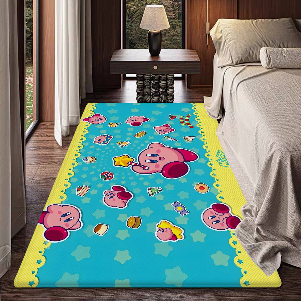 Hot Lovely K-Kirbies Animation Floor Mat Cheaper Anti-slip Modern Living Room Balcony Printed Bedside Mats