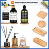 Wooden Soap Dispenser Tray Vanity Countertop Bottles Organizer Holder Round Square Candles Jewelry Storage Tray for Bathroom