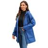Womens Waterproof Hooded Jacket Winter Long Coat Casual Loose Fit Raincoat Commute