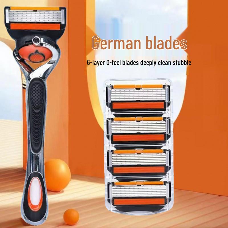 Sześciowarstwowa Męska Wodoodporna Maszynka Manualna z Ostrym, Trwałym Ostrzem ze Stali Nierdzewnej