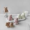 Cute Bear Silicone Candle Mold DIYs Handmade Soap Plaster Ice Cube Baking Mould Scented Candle Making for Birthday Party
