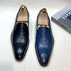 Leather Shoes Trendy New Ostrich Pattern One-Pedal Loafers Business Leisure Light Luxury Cowhide Leather Beanie Shoes