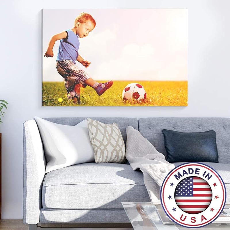 Custom Canvas Prints with Your Photos for Kids Aging, Personalized Canvas Pictures for Wall To Print Framed 8x10 Inches