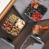 Square Compartmentalized Sealing Jar with Lid, Perfect Christmas Gift, Kitchen Organization,Square Container, Foodsafe Material