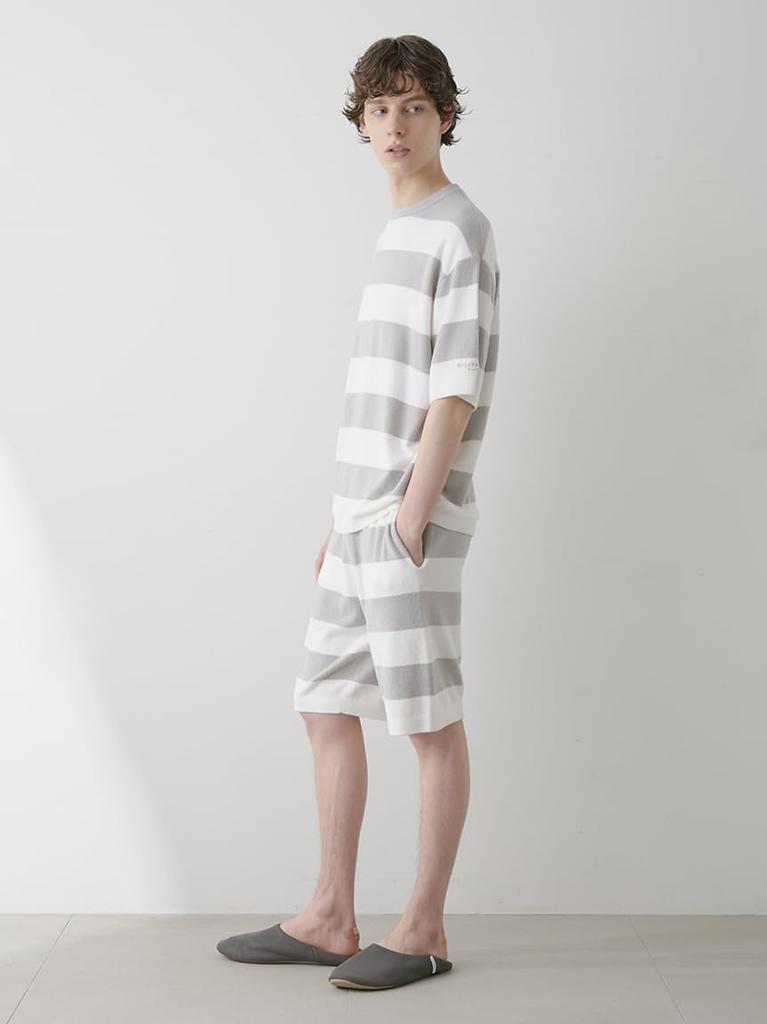 Gelato Pique HOMME Smoothie Lite2 Striped Shorts PMNP252902GRYM