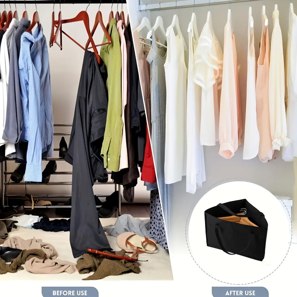 1pc Triangular Storage Bags with Handles and Base, Hanger Organizer, Beach Bag, Suitable for Travel, Outdoor, Home Storage