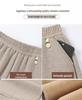 2024 Fashionable High-Waisted Woolen Pants for Middle-Aged & Elderly Women - Elastic Waist, Loose Fit, Plus Size for Autumn/Winter
