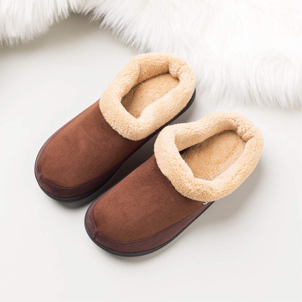 Ranberone Winter Large Fluffy Clogs with Fur Cold and Design for Indoor and Outdoor Wear 28 0 Men's Slippers, Warm, Non-Slip, Lightweight, Sizes,