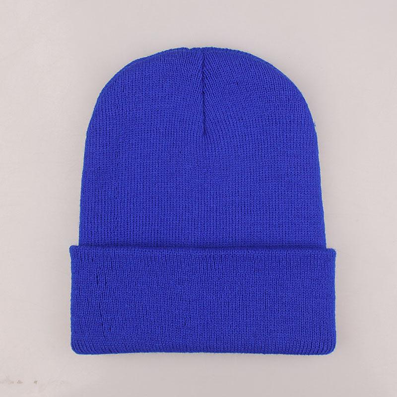 Unisex Fluorescent Acrylic Beanie – European and American Candy Color Knit Hat for Autumn and Winter