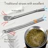 Fashion 230 ML Yerba Mate Cup Double Wall Stainless Steel Straw Cup with Cleaning Brush Reusable Gourd Cup Office