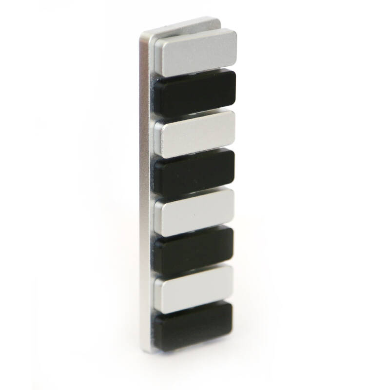 Piano Keys 8 Keys Fidget Clicker Aluminum Alloy EDC Fidget Toys Office Stress Relief Toy Fidget Slider For Adult Children Gift