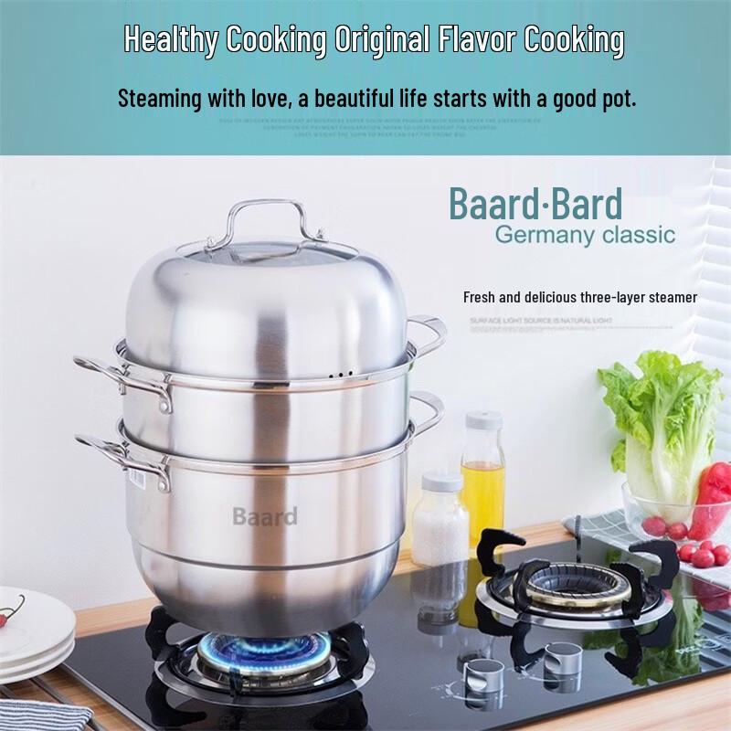 Baldr 28cm 3-Layer Stainless Steel Steamer Pot 28cm