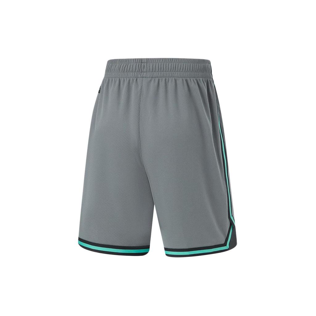 Li-Ning CBA Professional Basketball Series Letter Logo Print Moisture-Wicking Quick-Drying Basketball Set Men Sportswear Shadow-Gray AATU019-8