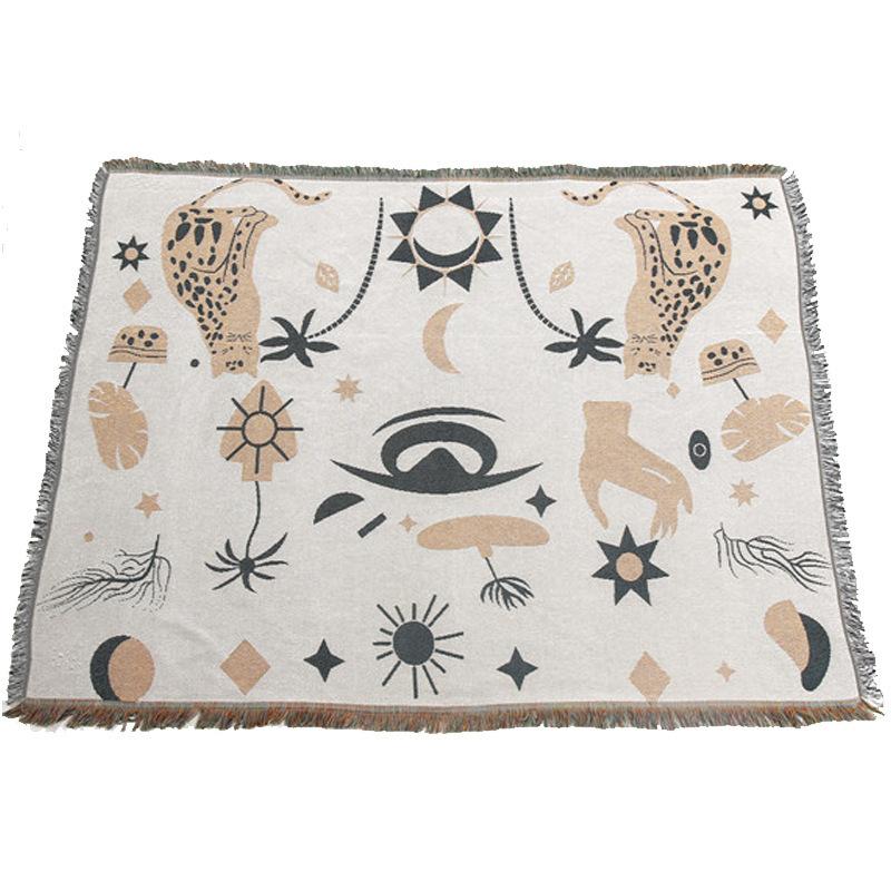 Nordic Sofa Towel Cover Cloth Ins Style Full Cover Sofa Cushion Cover Blanket Sheet All-Purpose Dust-Proof Cloth For Three People All Year Round