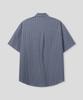 BLACK MOMENT Summer Light Crinkle Check Shirt [Blue]