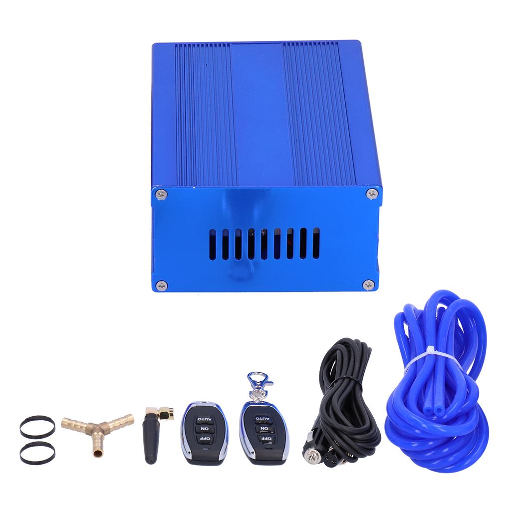 Kit valvola di scarico auto con telecomando elettrico, dispositivo di controllo del vuoto, componenti automobilistici blu