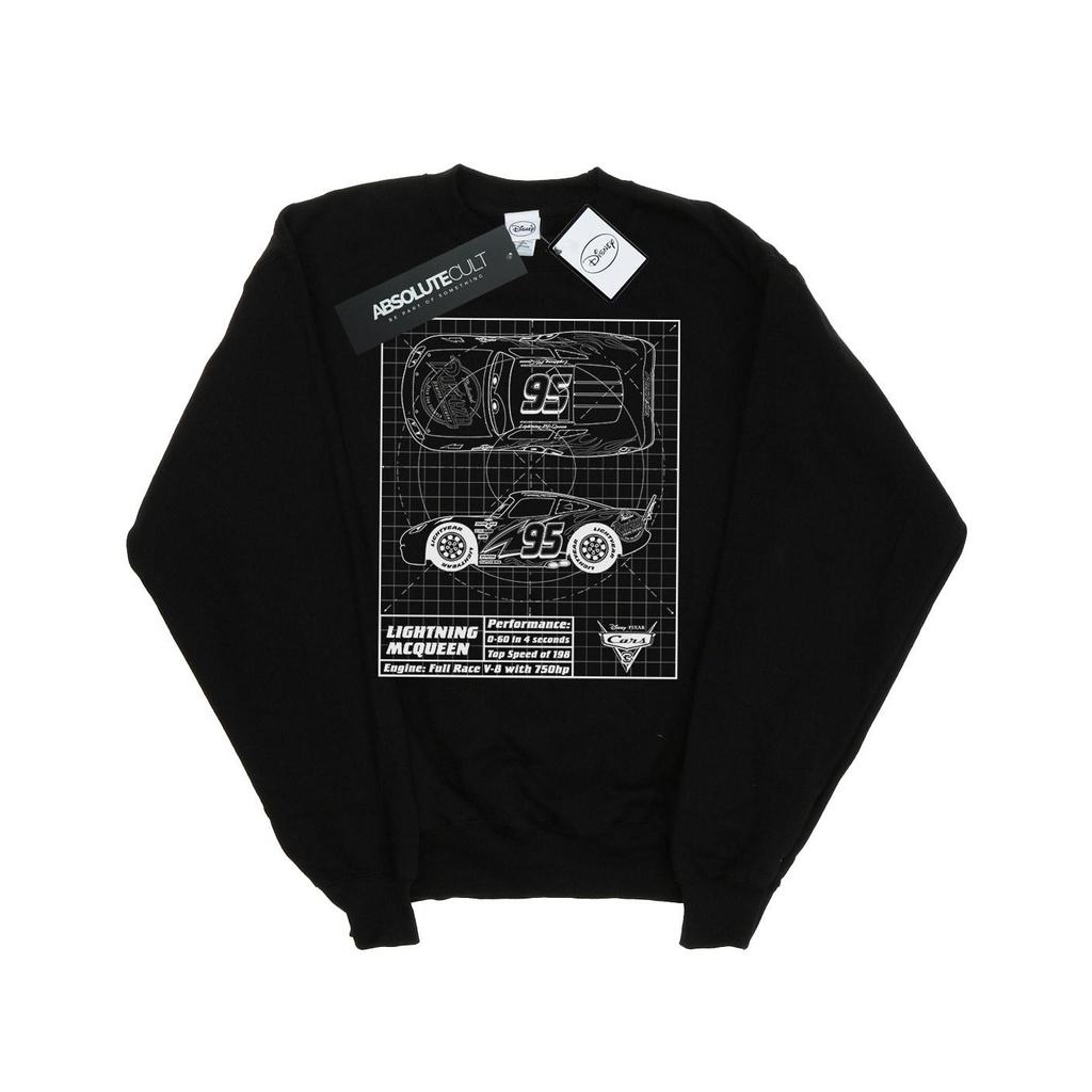 Disney Girls Cars Lightning McQueen Blueprint Sweatshirt