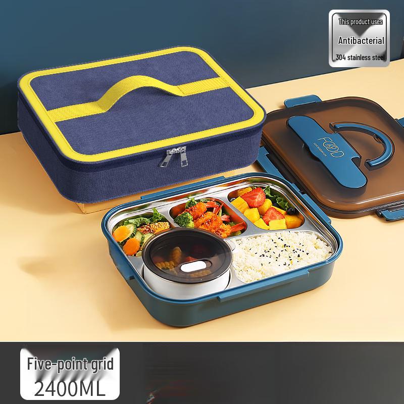 Stainless Steel Insulated Lunch Box with 5 Compartments